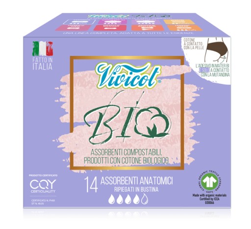 ECO ANATOMIC hygienické vložky ultra tenké 100% organické, VIVICOT BIO