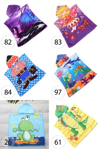 PLÁŽOVÝ OTERÁK S KAPUČOU 60x120 RÝCHLOSUŠENIE BAZÉNOVÉ VZORY PONČO