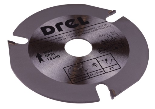 KOTOUČ NA REZANIE DREVA PRE UHLOVÚ BRÚSKU PRE PÍLU 115 x 22,2 mm