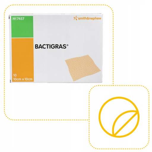 BACTIGRAS 10x10cm obväz s chlórhexidínom 1 ks