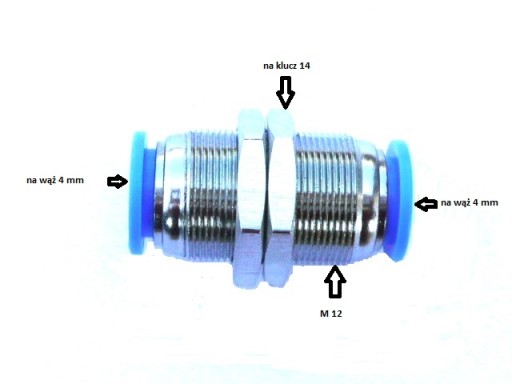 BULKET konektor 4-zástrčka fi 4 pre 4mm hadicu