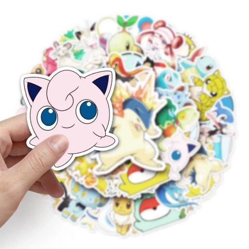 Nálepky Pokémon s Pikachu Sada 50 kusov v kufríku Nálepky pre dieťa ako darček