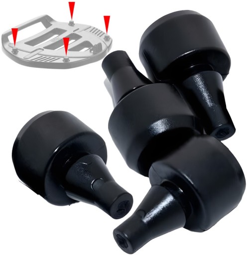 Gumové nárazníky KAPPA GIVI na stredovú dosku puzdra HIGHER, 9mm, 4 ks.