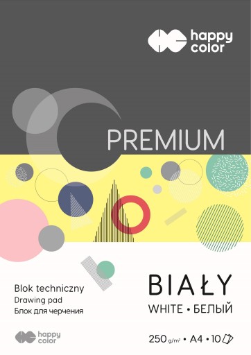 Technický blok A4 250G biela Happy Color
