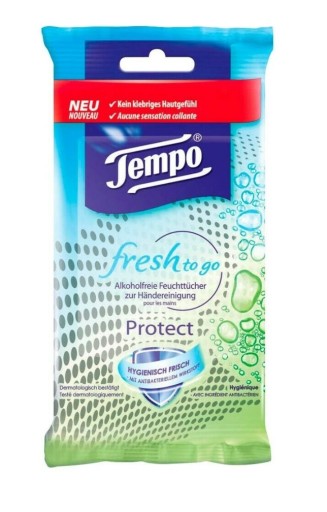 Tempo, Fresh To Go Protect obrúsky, 10 kusov