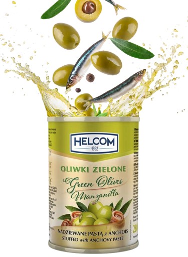 Helcom Zelené olivy plnené ančovičkami 300ml