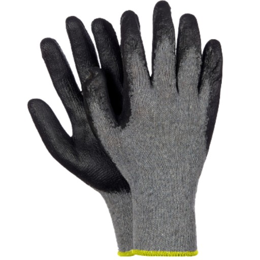 10x bavlnené rukavice silné latexové pracovné rukavice EcoDrago, veľkosť 9
