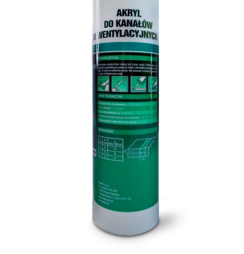 Akryl na vetracie potrubie, sivý 280ml Braven