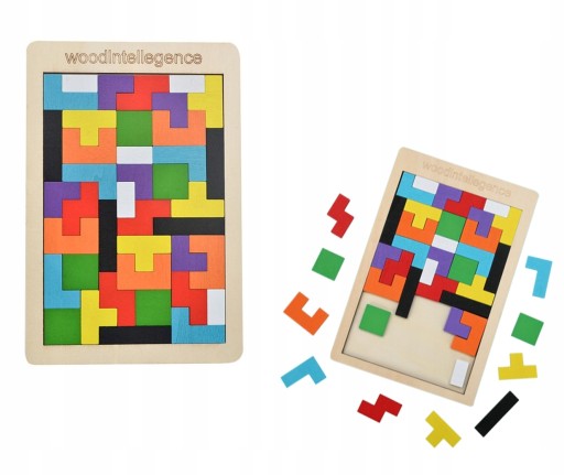 V2 TETRIS DREVENÉ LOGICKÉ HRANÉ BLOKY HÁDANKA