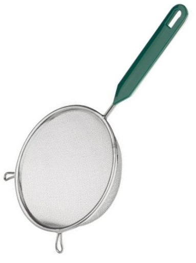 NEREZOVÝ KUCHYNSKÝ SITOK, VYSIEVAČ, 10CM, ZELENÝ