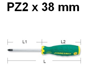 PZ2 x 38mm krížový skrutkovač D71Z238 Jonnesway