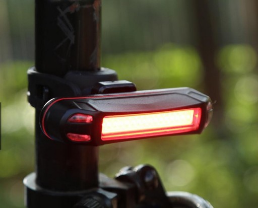 COB ZADNÁ CYKLISTICKÁ LAMPA 100 LM DO CYKLOKOČÍKU SKÚTER ČERVENÁ SILNÁ