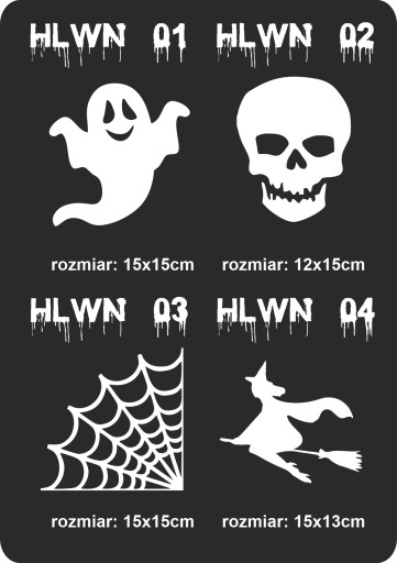 Nálepka, samolepky HALLOWEEN dekorácia tekvica pavučina netopier 8 vzorov