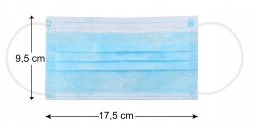 MASKA JEDNORÁZOVÁ MASKA HYGIENICKÁ MODRÁ 1 KS