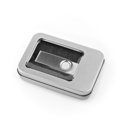 Pendrive 2 GB 2.0 + kovová krabička + SVADOBNÉ gravírovanie
