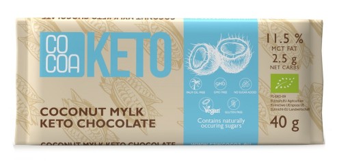 KETO KOKOSOVÁ ČOKOLÁDA S OLEJOM MCT BC - KAKA