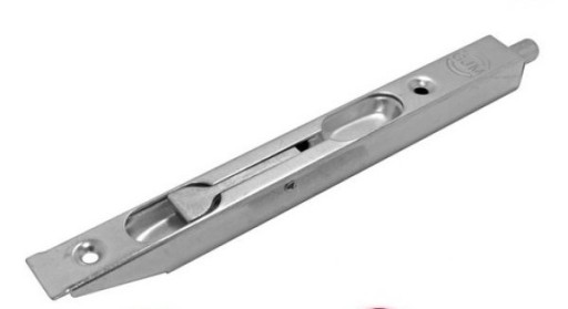 Predná závora, západka dverí 160 mm, biely pozink