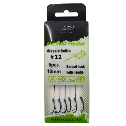 6x Method Feeder háčiky na vlasoch č. 12