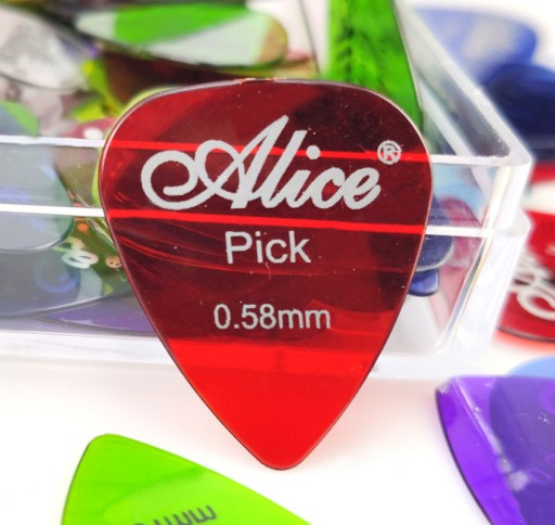 Trsátko gitarové, 6 ks, perové, TRANSPARENTNÉ