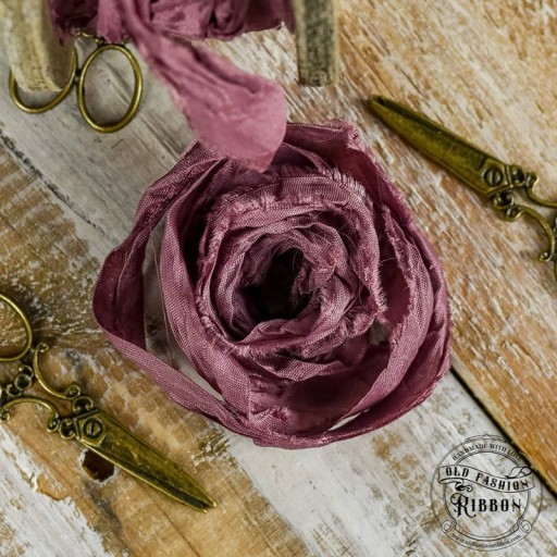 Vintage OLD FASHION RIBBON špinavá ružová stuha