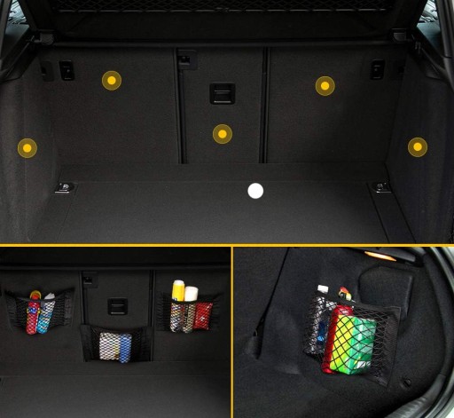 2x TAŠKA ORGANIZÁTOR PEVNÁ SIEŤ NA VELKRO NA KUFOR 40x25