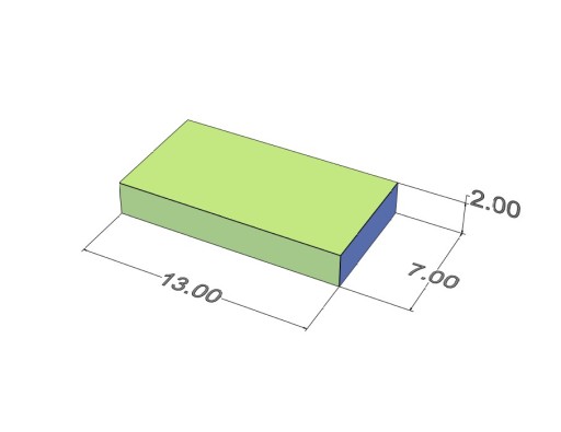Neodymový tanierový magnet 13x7x2 N38 10 ks.