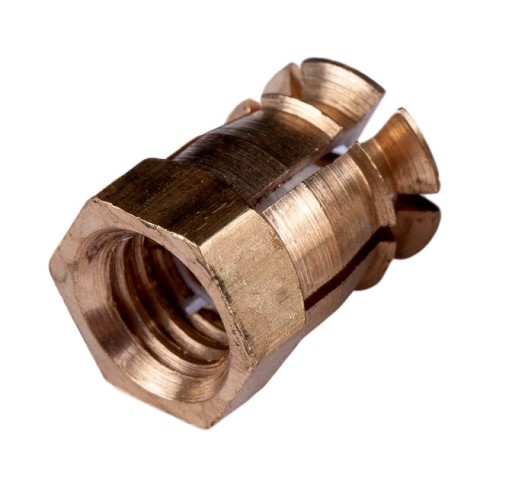 10x M4 x 10 mm mosadzná manžeta s rozpínacou guľou