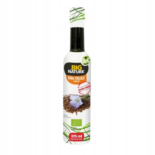 Big Nature ľanový olej lisovaný za studena 375 ml
