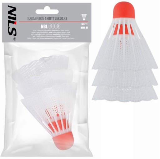 S-360 WISH Nylonové loptičky na bedminton, pevné, silné, 3 ks