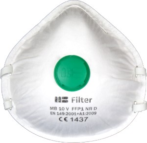 Protiprachová polomaska MB FFP1 s ventilom, trieda P1