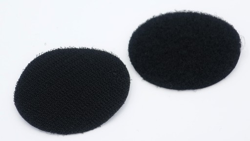 Suchý zips, samolepiaca sada, okrúhly kruh 6cm, 6 párov