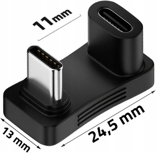 VHODNÝ UHLOVÝ ADAPTÉR USB-C KONEKTOR NABÍJANIA PRE STEAM DECK 100W 4K