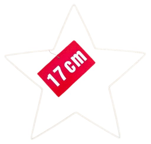 BIELA kovová hviezda 17 cm - lapač snov