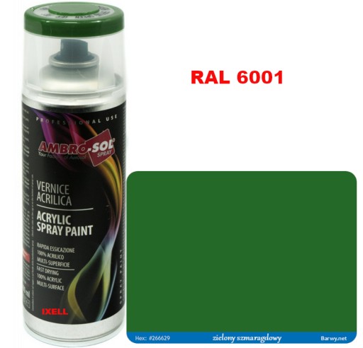 RAL 6001 AKRYLOVÝ LAK SPREJ zelený LESK 1233