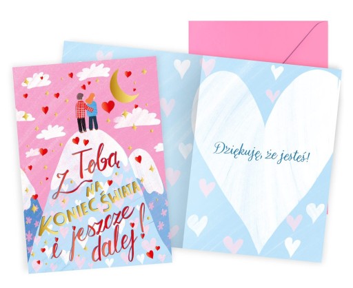 Valentínska karta pre zamilovaných s prianím, darček na Valentína PR540