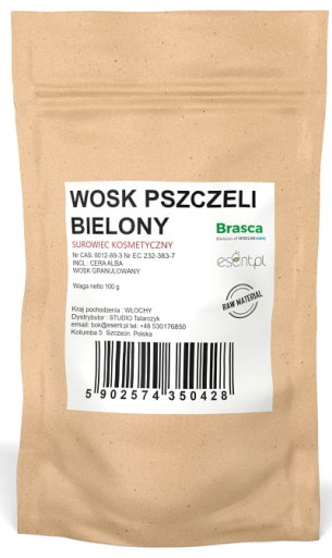 BRASCA bielené granule z včelieho vosku, 100g