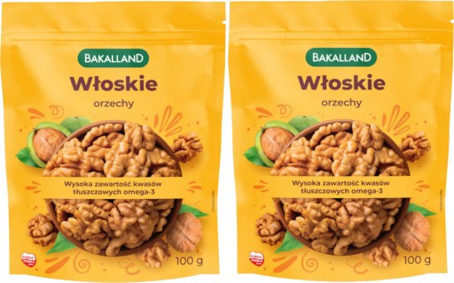 Prémiové celé lúpané vlašské orechy 100 g x 2