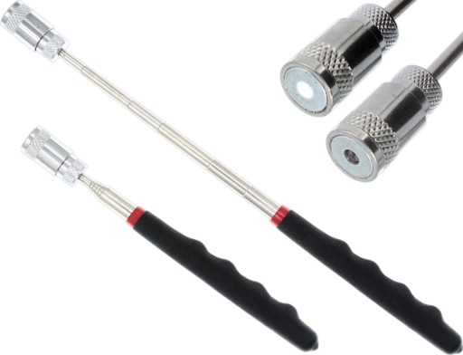 Magnetický uchopovač LED teleskopický magnet 82 cm