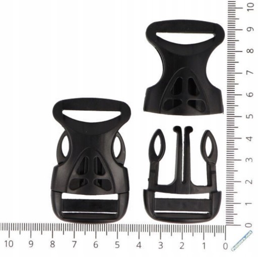 PLASTOVÁ SPONA 25mm patentka, 10ks popruhov na batoh