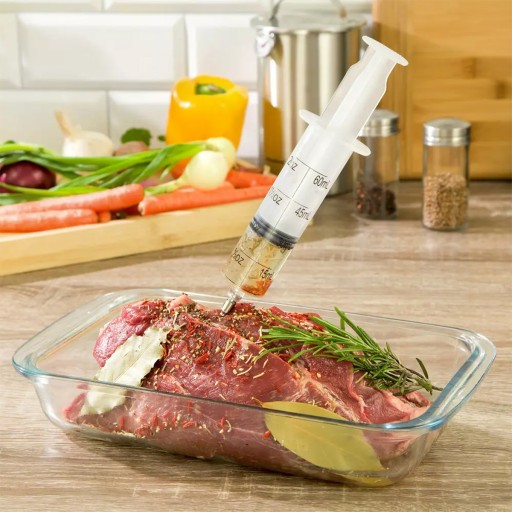 STRIEKAČKA na MARINOVANIE mäsa s ihlou, striekačka na údenie 60 ml 2 oz