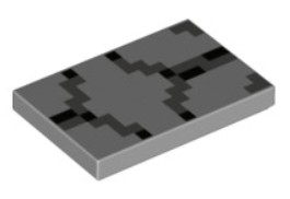 LEGO 26603pb088 PLATE 2x3 Minecraft (1g)