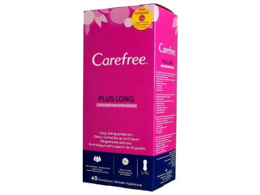 Carefree Plus Long Light Scent hygienické vložky 40 ks.