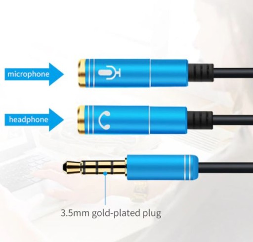 Adaptér na kábel slúchadiel Splitter Jack 3.5 KVALITA
