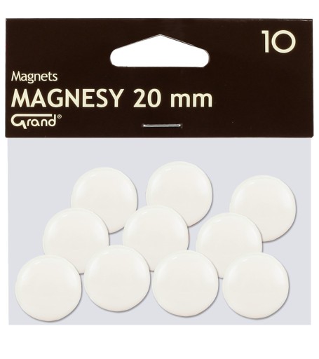 Kancelársky magnet na tabule 20mm GRAND biely 10ks