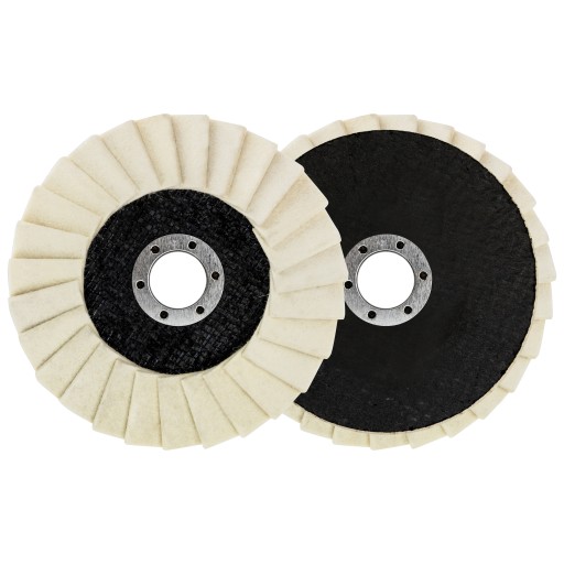 Plochý plstený leštiaci kotúč 125 mm vejárovitého tvaru