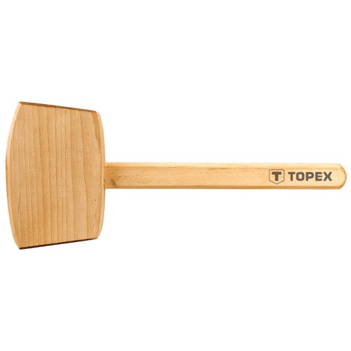 Drevené tesárske kladivo, štvorcové, 500g, drevená násada TOPEX 02A050