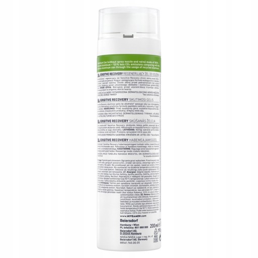 NIVEA MEN SENSITIVE RECOVERY Regeneračný gél na holenie pre mužov 200ml