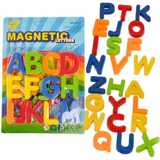 Farebné magnetické písmená 24 ks