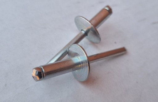 Štandardné oceľové nity 4,8x25 hlava 14mm!