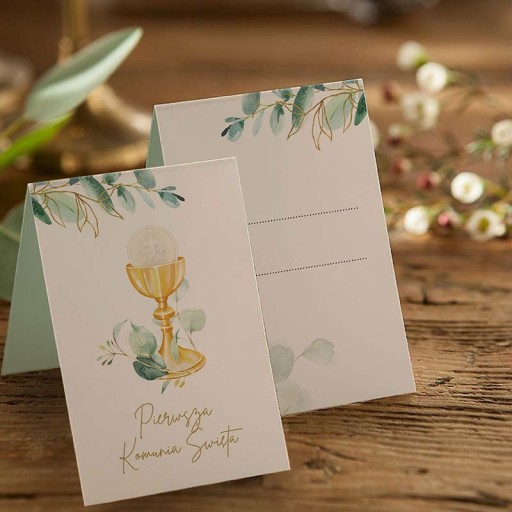 Communion Vignettes Zlatý kalich eukalyptus 10 ks